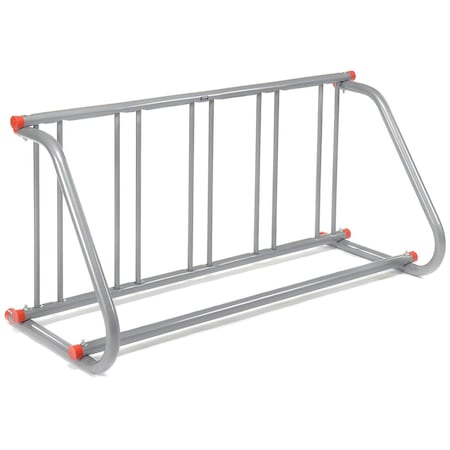 Global Industrial 61-5/8L Grid Bike Rack, Single Sided, Powder Coated Steel, 5-Bike Capacity 652770